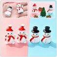 thumbnail image 2 of ColoMX 50pcs Tabletop Resin Compact Snowman Manje de nieve Decoración de muñecas de nieve Mini Mande de nieve Adorno, 2 of 7