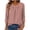Khaki, variant on Summer Blouses for Women Round Neck Pleated Random Polka Dot Print Faux Laid-back three-quarter Sleeve Casual Fashion Blouse Wine S