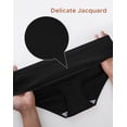 thumbnail image 4 of INNERSY Women's Cotton Jacquard Underwear Breathable Hipster Panties 3 Pack(S,Black), 4 of 8