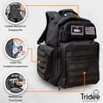 thumbnail image 3 of Dad Diaper Bag - Molle-Style Military Diaper Backpack Made of Rugged 900D Waterproof Polyester with Wider Extra-Long Straps, Pouch for Dirty Diapers, Baby Wipes Dispenser & Insulated Bottle Pockets, 3 of 8