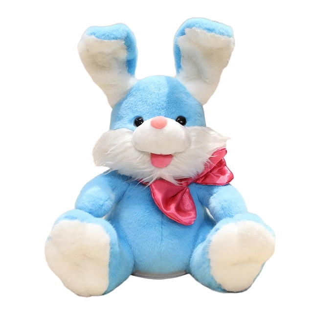 Peluche musical con orejas móviles, juguete creativo para educación temprana, interactivo. Azul