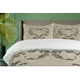 thumbnail image 4 of Ambesonne Victorian Duvet Cover Sets, Valentine's Day Taupe, 2-Queen, Taupe Tan, 4 of 7
