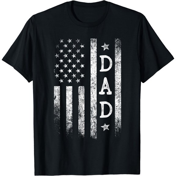 Dad American Flag Dad Gifts Patriotic Father'S Day T-Shirt Unisex S-5XL Hot Trending Shirt, Vintage Birthday Gift