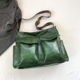 thumbnail image 3 of Bolsos de hombro grandes retro 2023 para mujer, bolsos cruzados de cuero PU de gran capacidad, de color sólido, vintage, bolsos de viaje, 3 of 5