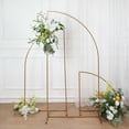 thumbnail image 5 of Efavormart 6ft Gold Metal Wedding Arch Chiara Backdrop Stand, Half Moon Floral Frame Arbor Display, 5 of 10