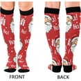 thumbnail image 2 of FREEAMG Christmas Compression Socks Women Men Long Stocking (20-30mmHg) Travel Knee High Stockings for Athletic Sports,Running,Cycling,Nursing, 2 of 7