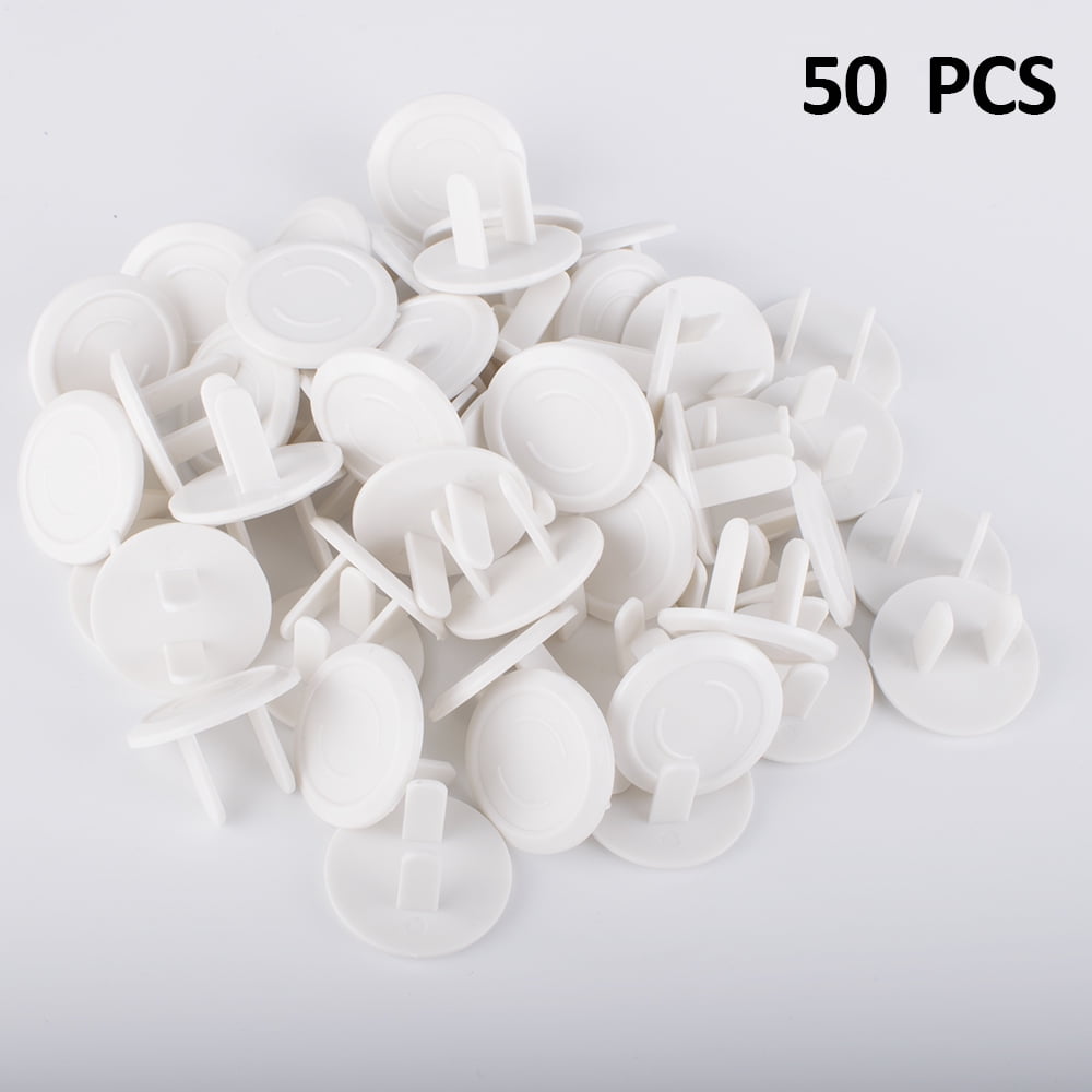 WOVELOT 50Pcs Anti Plugs Protector Cover Cap Power Socket Electrical Outlet Baby Children Safety Guard Two Holes