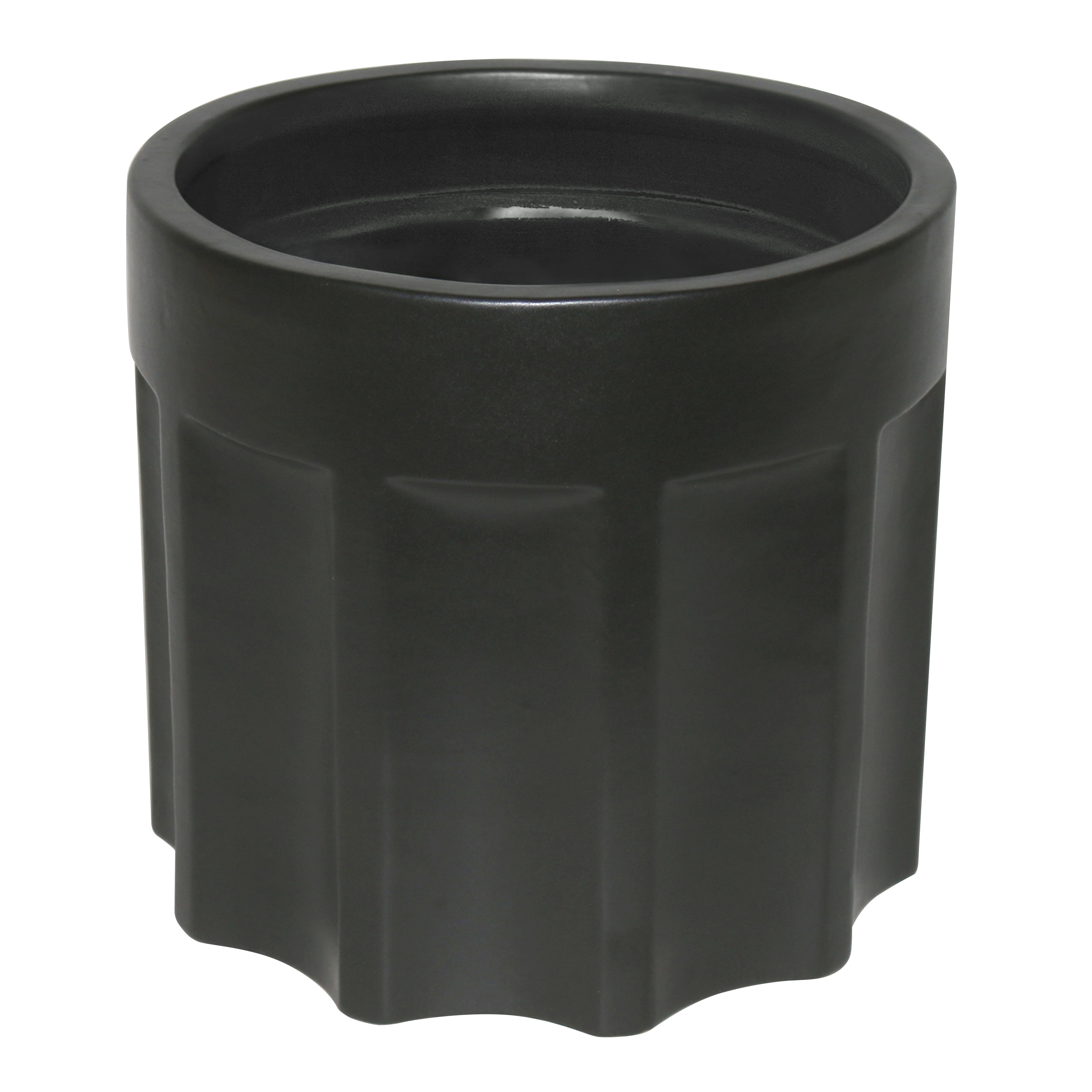 Better Homes & Gardens 5" x 5" x 5" Round Black Ceramic Plant Planter