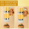 thumbnail image 3 of HLONK Glass Honey Dispenser Pot 300ml Easy Refill Syrup Dispenser Jar with Handle and Spoon Honey Jar Clear Maple Syrup Dispenser  Drip Honey Container Pot for Honey Syrup, 3 of 10