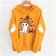 thumbnail image 4 of Women Hoodies Casual Pullover Pullover Sweatshirts Casual Fall Clothes Ladies' Halloween Printed Long Sleeved Hooded Sweatshirt Top Jump One Size for Shipping Orange Xxl, 4 of 6
