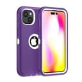 thumbnail image 5 of Xhy iPhone 14 Plus Case with Screen Protector Military Grade Heavy Duty Protection 3 in 1 Shockproof Armor Rugged Durable Detachable for iPhone 14 Plus 6.7 inch 2022 Phone - Purple+White, 5 of 6