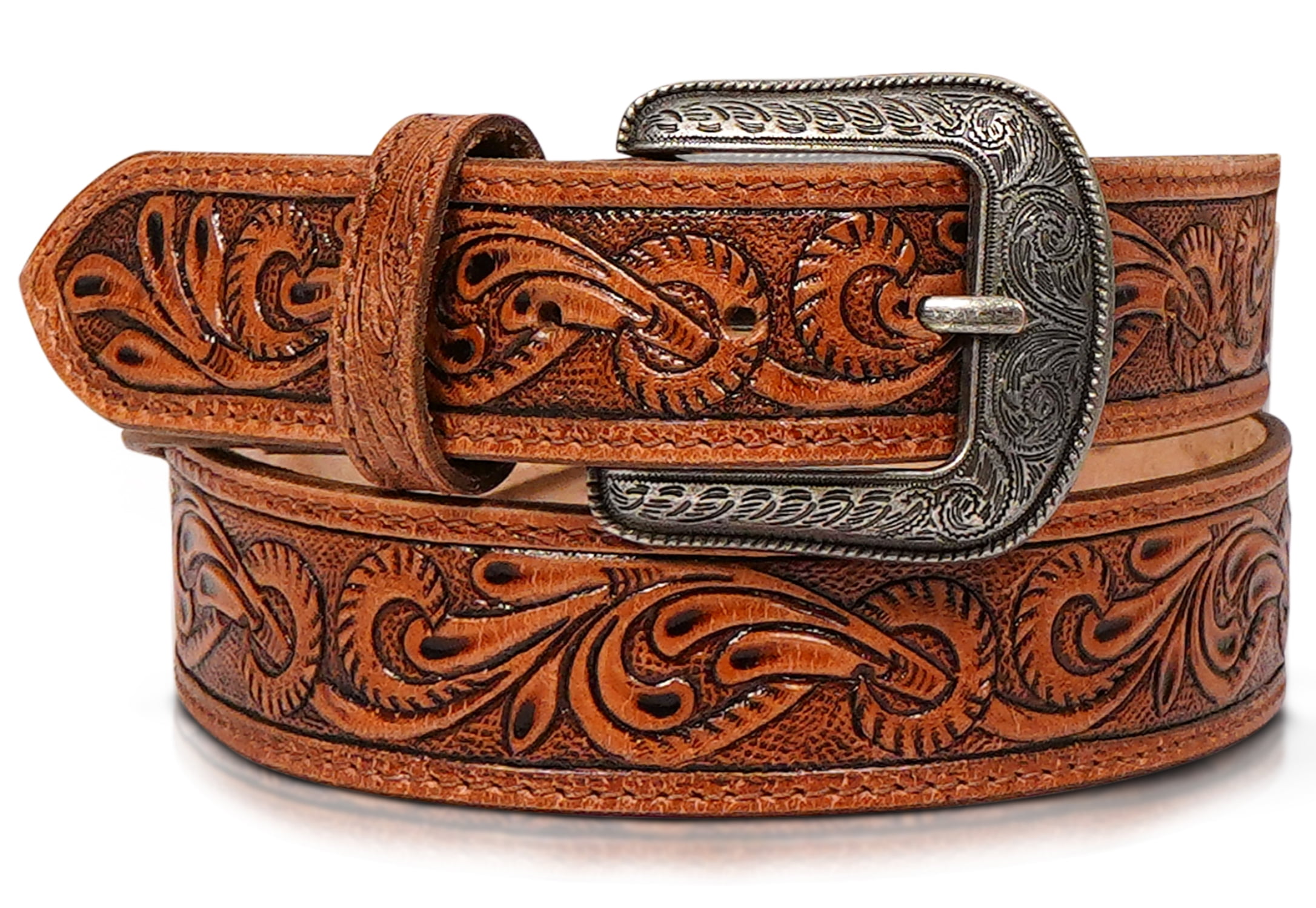 RAWHYD Western Leather Belt Mens Western Belt Cowboy Belts For Men 