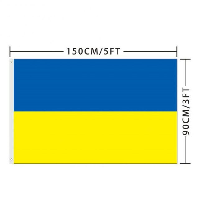 Large Ukraine Flag 90x150CM Ukraine National Flying Flag Durable Polyester Hanging Flag For Garden Indoor Ourdoor DecorationPoland Gao Jinjia LED