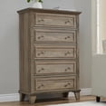 thumbnail image 1 of Commode à 5 Tiroirs pour Chambre, Commode avec Poignées en Métal, Meuble Télé, Organisateurs et Rangement pour Garde-Robe, Commode Haute Vintage pour Chambre, Salon, Entrée et Garde-Robe, 1 of 7