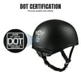thumbnail image 5 of AHR Half Face Motorcycle Helmet Sun Visor DOT Approved Bike Chopper Matte Black, 5 of 12