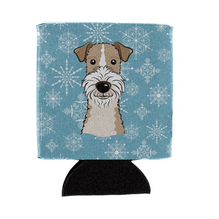 

Carolines Treasures BB1681CC Snowflake Wire Haired Fox Terrier Can or Bottle Hugger Can Hugger multicolor