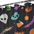 thumbnail image 3 of Halloween Skull Pumpkin Pattern Shower Curtain 36"x72" ,Bathroom Decorative Shower Curtains Set with 12 Hooks,Modern Waterproof Washable Shower Curtain, 3 of 6