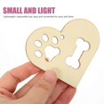 thumbnail image 2 of 1 Set Diy Wooden Chips Bone Claw Heart Style Wooden Chip Wood Cutouts Party Supplies with Rope, 2 of 4