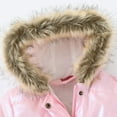 thumbnail image 4 of GYRATEDREAM Girl's Winter Coat Jacket Hooded Kids Toddler Waterproof Parka Outwear Warm Cotton Puffer Hooded Jacket for 4-10Y, 4 of 10