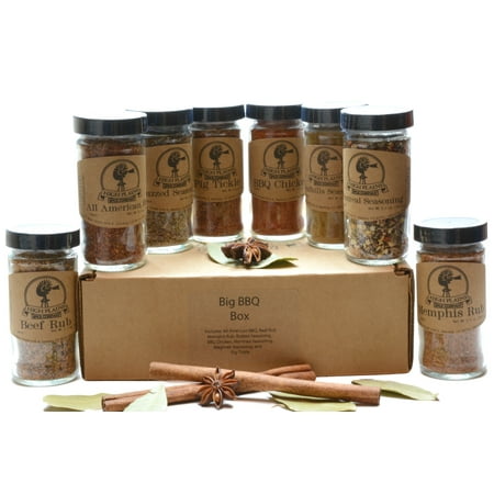 - Big BBQ Box ~ BBQ Rub and Spices Gift Set of 8 ~ Gift Set by High Plains Spice Company ~ Gourmet Meat and Veggie Spice Blends & Rubs For Beef, Chicken, Veggies & All Recipes ~ Handcrafted Spice Blends