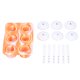 thumbnail image 2 of Molde para paletas de hielo, silicona plegable, 6 rejillas reutilizables con protectores contra goteo para helado casero, 2 of 8