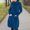 Blue, variant on Fall Dresses Sevevn Women's Thickening Long Sweatshirt Drawstring Hoodie Dress Pullover