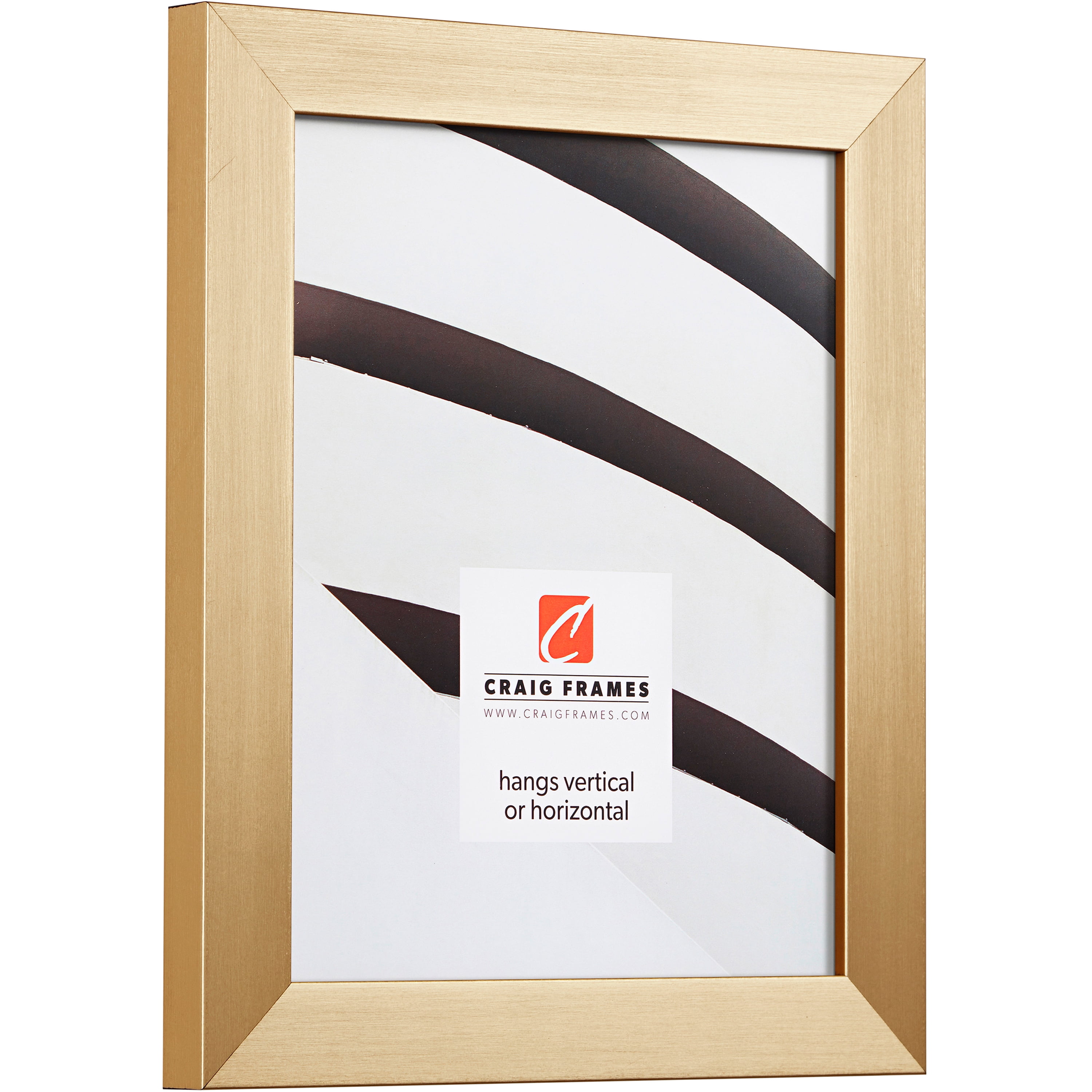 Craig Frames Modern Aesthetics 125, 22x28 inch Picture Frame Matted for a 18x24 Photo, Gold, Set of 4