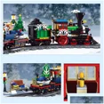 thumbnail image 2 of Blocks 826 Pcs Christmas Winter Holiday Train Set Railway Track Toys 2.4G Rc Steam Building Bricks For Kids Xmas Gift Drop Delivery Otoud, 2 of 6