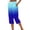 Blue, variant on Dagugfen Capris for Women Striped Straight Leg Breathable Drawstring Elastic Waist Summer Daily Wear Casual Capri Pants with Pockets
