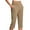 Khaki, variant on HEILAU Dressy Capri Pants for Women High Waisted Work Casual Cropped Pants Summer Slacks Stretch Dress Pants with Pockets, S-5XL Beige