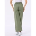 thumbnail image 3 of DARING DIVA Women's Trendy Elastic Waist Wide Legs Drawstring Jeans L Army Green, 3 of 6