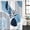 Blue, variant on Polyester Fabric Boho Geometric Shower Curtain, Aqua Ethnic Abstract Stripes Leaves Waterproof Bathtub Curtain Bathroom Decor Set with Hooks 48 x 72 Inches