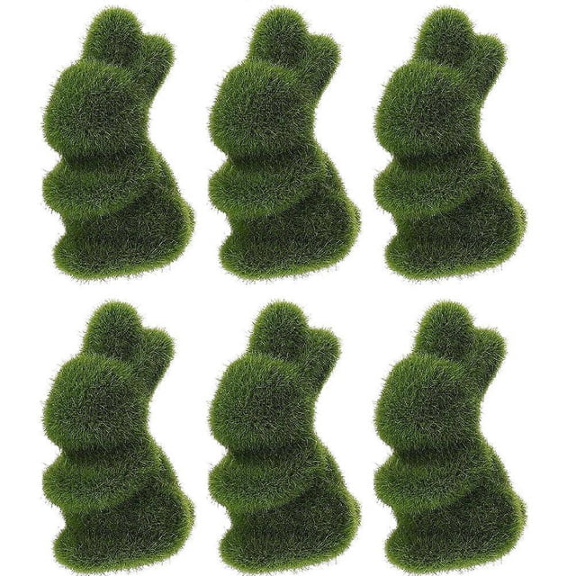 6 Pcs Easter Simulation Animal Toy Rabbit Doll Model Home Party Decoration