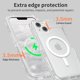 thumbnail image 4 of Funda transparente para iPhone 14 y iPhone 13 compatible con MagSafe, funda de carga magnética de triple capa, resistente a golpes y caídas, 6.1 pulgadas, 4 of 6