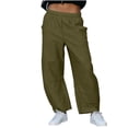 thumbnail image 2 of Cargo Pants Women Elastic Waist Hiking Cargo Pant Womens Summer Casual Solid Quickly Dry Baggy Lightweight Comfy Outdoor Camping Athletic Pant, 2 of 7