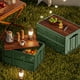 thumbnail image 4 of Caja de almacenamiento plegable exterior 20L | Organizador portátil de acampada con tapa de madera desmontable | Contenedor de plástico apilable para maletero de coche, armario, picnic, ropa, verde, 4 of 9