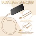 thumbnail image 3 of Uxcell Metal Chain Phone Lanyard, Anti Theft Crossbody Phone Strap for Bags and Wallets Gold 1.2 in, 3 of 7