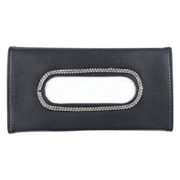 Tenedor de tejido de tela de cuero de visera para automóvil creativo 1pc accesorio de papel de papel de cuero para coche