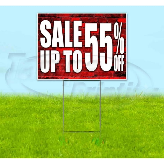 Sale Up To 55% Off (18" x 24") Yard Sign, Includes Metal Step Stake