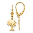 thumbnail image 1 of Boucles d'Oreilles à Levier en Or Jaune 14K Palmier, 1 of 2