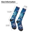 thumbnail image 2 of Yiaed Red And Blue Leaves Print Great elasticity Adult Stockings Sports socks for Men and Women, 2 of 6