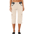 thumbnail image 6 of Mohiass Women's Cargo Capris Hiking Lightweight Quick Dry Summer Outdoor Casual Travel Pants with Pockets Beige XL, 6 of 7