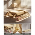 thumbnail image 4 of Japanese Tatami Mat, Tatami Bed Frame, Foldable Wood Slatted Floor Bed Frame for Futon Mattress, Breathable Floor Sleep Bedding - Full, 4 of 9