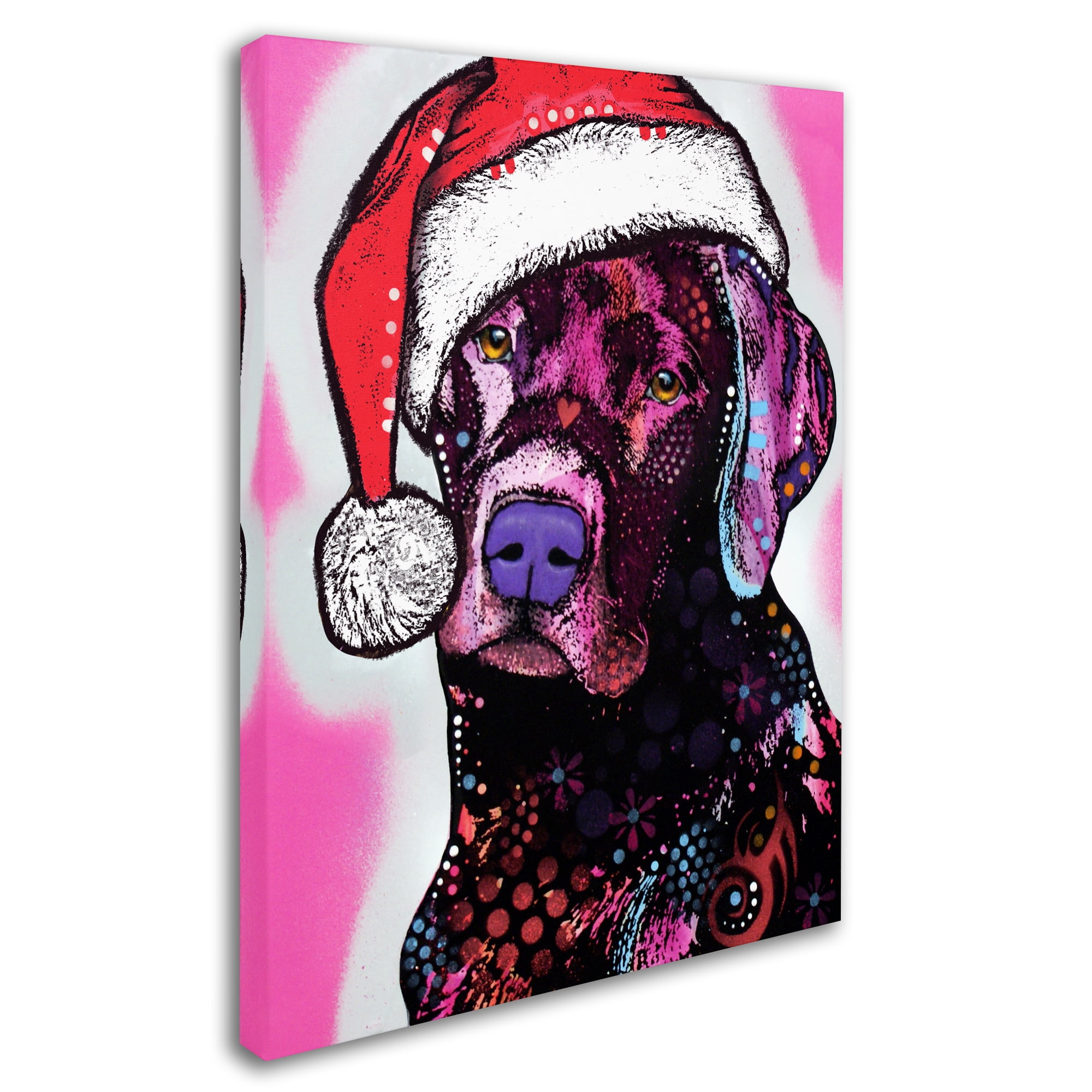Trademark Fine Art 'Black Lab Christmas' Canvas Art by Dean Russo
