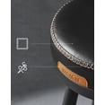 thumbnail image 3 of VASAGLE EKHO Colección - Juego de 2 Taburetes de Bar, Sillas Giratorias de Barra con Respaldo, Cuero Sintético con Costuras, Moderno Siglo Medio, Altura 76 cm, Barra Cocina, Negro Tinta LBC889B01, 3 of 9