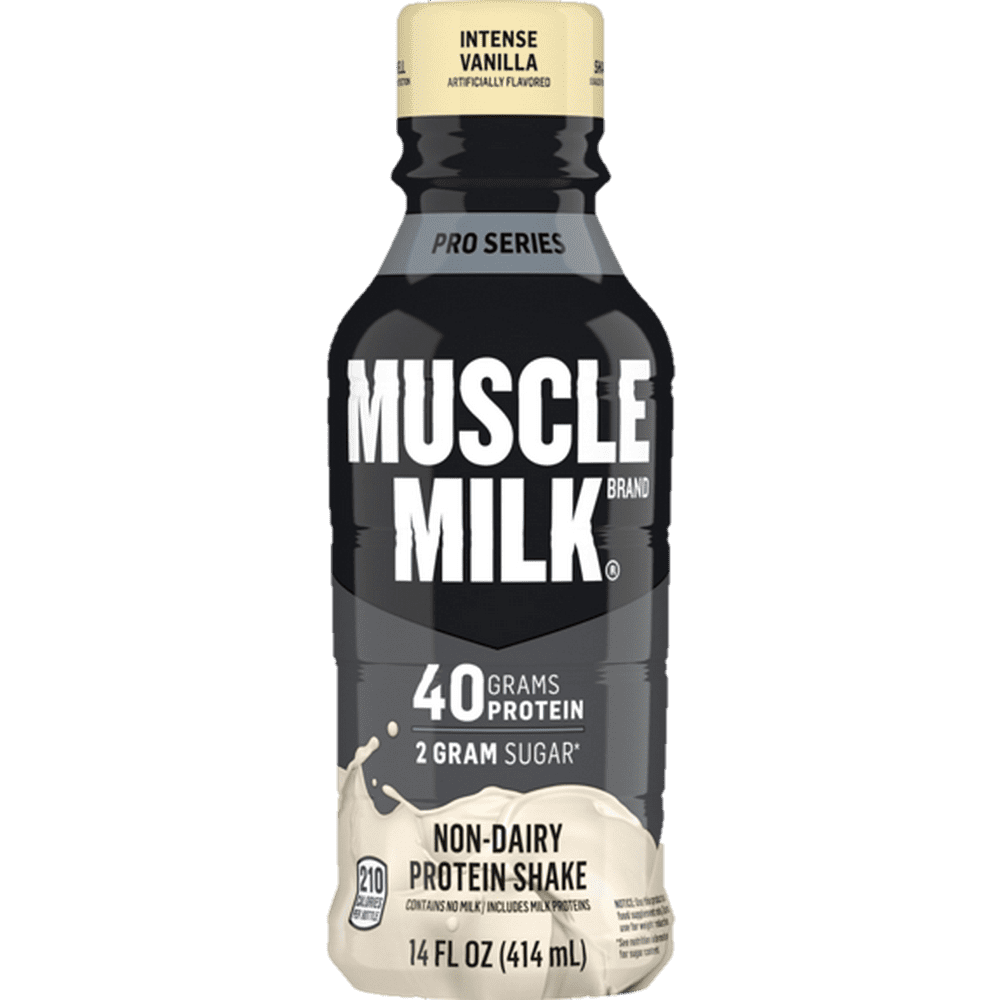 Muscle Milk Pro Series, Mega Protein Shake, Intense Vanilla, 14 Ounce, Pack of 12