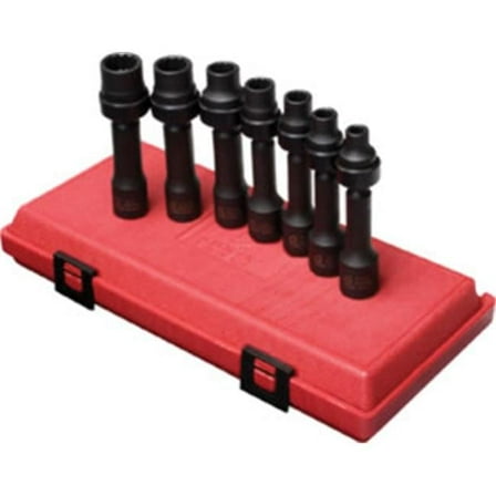 Sunex .5'' Dr. Fractional 12 Point Driveline Impact Socket Set- 7 pc
