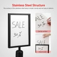 thumbnail image 3 of LRXIYODE Vertical Sign Frame Metal Black 1Pack for Airport Queuing Sign, 3 of 8