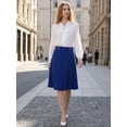 thumbnail image 2 of DARING DIVA Women's Flare A Line High Waist Casual Midi Skirts XL Royal Blue, 2 of 6