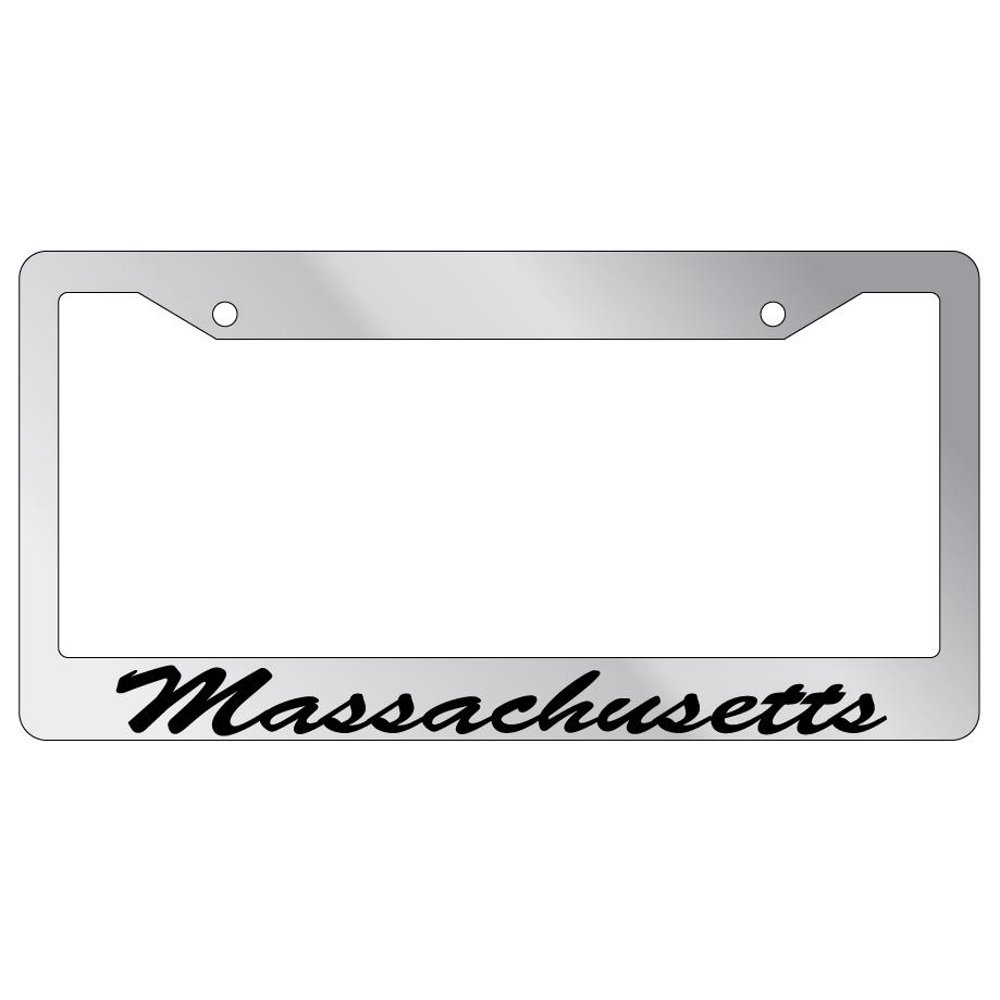 Massachusetts Script Chrome Plastic License Plate Frame EBS Walmart